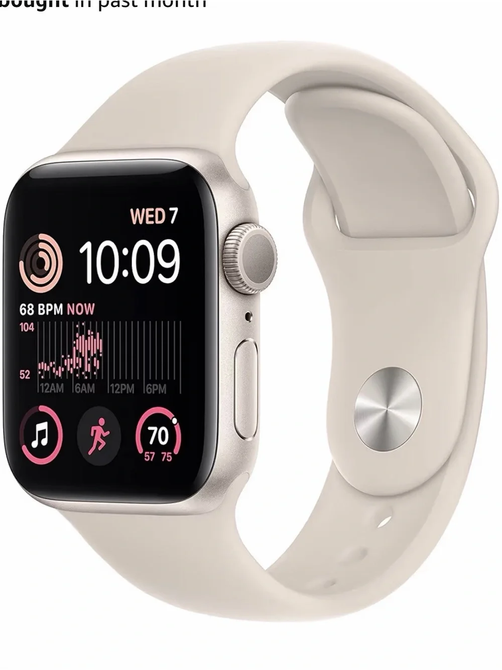 Apple Watch with Silver Case and Pink Sand Band